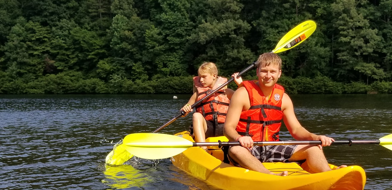 Scouts enjoying watersport activities