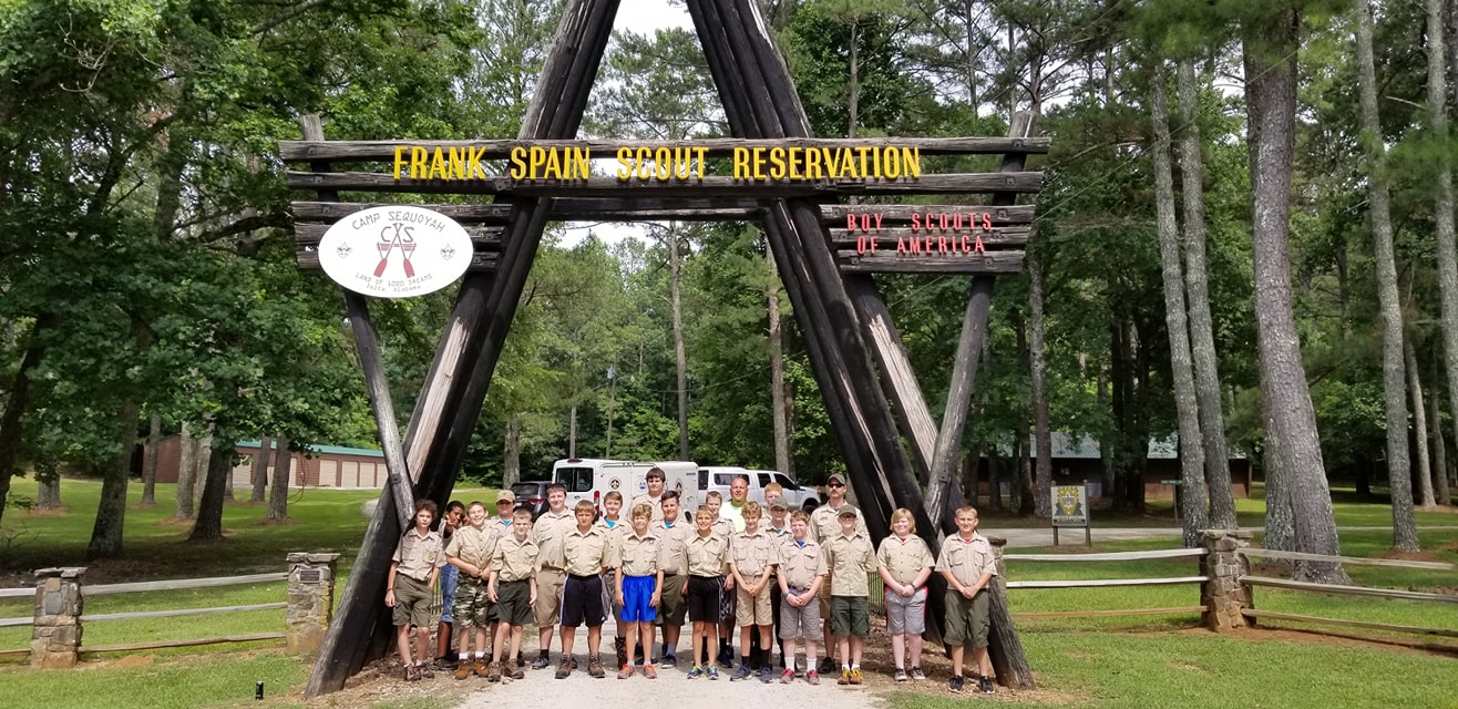 Scouts at summer camp