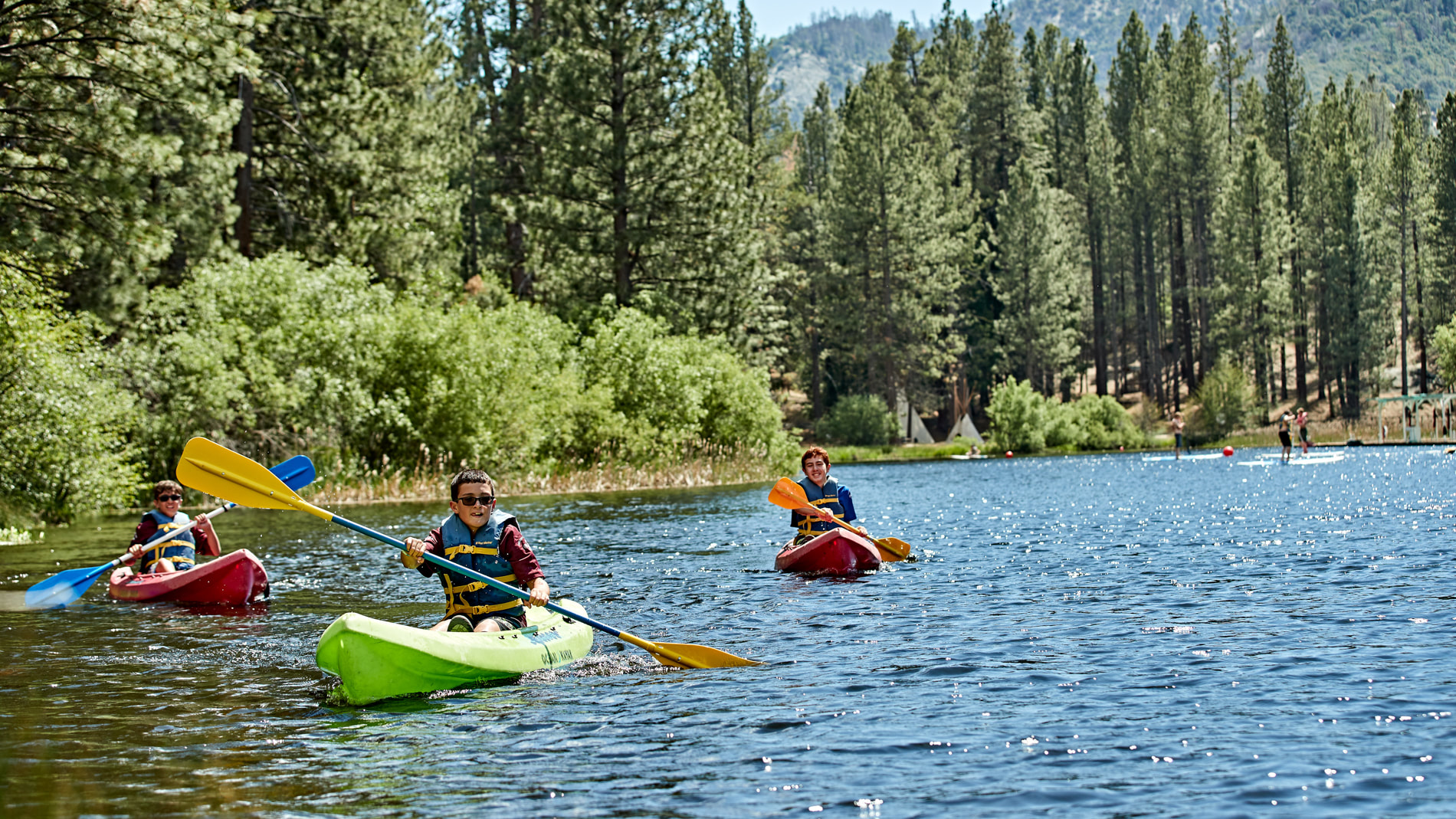 Scouts enjoying watersport activities